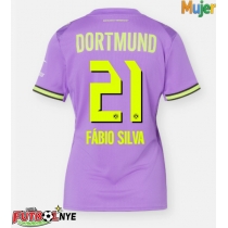 Camiseta Borussia Dortmund Fabio Silva #21 Tercera Equipación para mujer 2026-27 manga corta